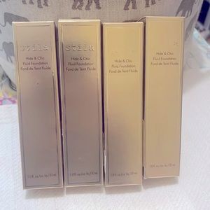 4 x Stila hide and chic fluid foundation in fair 1